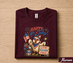 4th of July Chicken Shirt, Livin Cluckin Free Tee, Patriotic Chicken Forth of July Shirt, Happy 4th of July Farm Animal USA Gift Tee