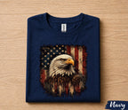 Patriotic Bald Eagle American Flag Shirt, 4th of July Independence Day Tee, Vintage USA Freedom T-Shirt, Patriotic Gift Forth of July