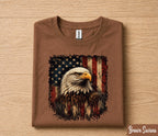 Patriotic Bald Eagle American Flag Shirt, 4th of July Independence Day Tee, Vintage USA Freedom T-Shirt, Patriotic Gift Forth of July