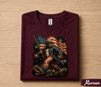 Patriotic Bigfoot Uncle Sam 4th of July Shirt, American Flag Sasquatch Independence Day Tee, Funny USA Fireworks T-Shirt Gift Forth of July