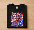 Patriotic Unicorn Cat 4th of July Shirt, Red White Blue Fireworks Tee