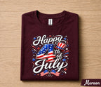 Happy 4th Of July Shirt, Patriotic Independence Day Tee, USA Flag Celebration Shirt, American Freedom Holiday Gift Forth of July