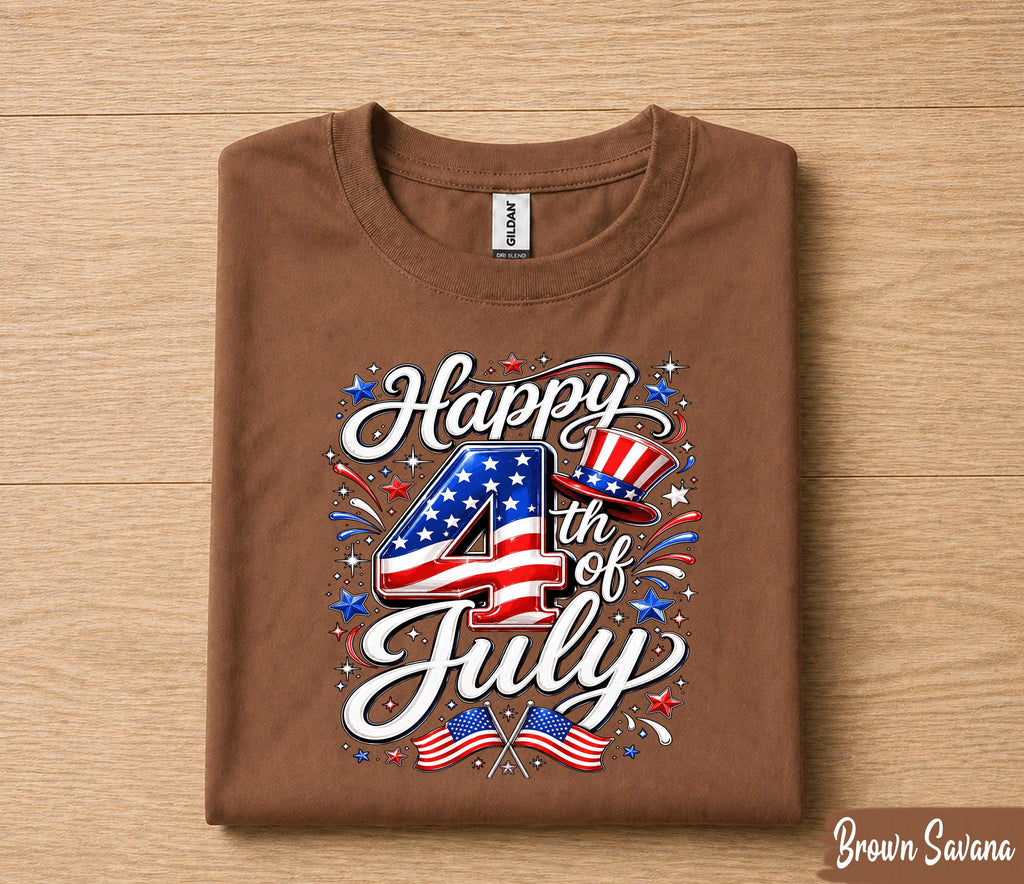 Happy 4th Of July Shirt, Patriotic Independence Day Tee, USA Flag Celebration Shirt, American Freedom Holiday Gift Forth of July