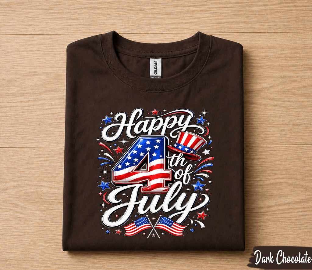 Happy 4th Of July Shirt, Patriotic Independence Day Tee, USA Flag Celebration Shirt, American Freedom Holiday Gift Forth of July