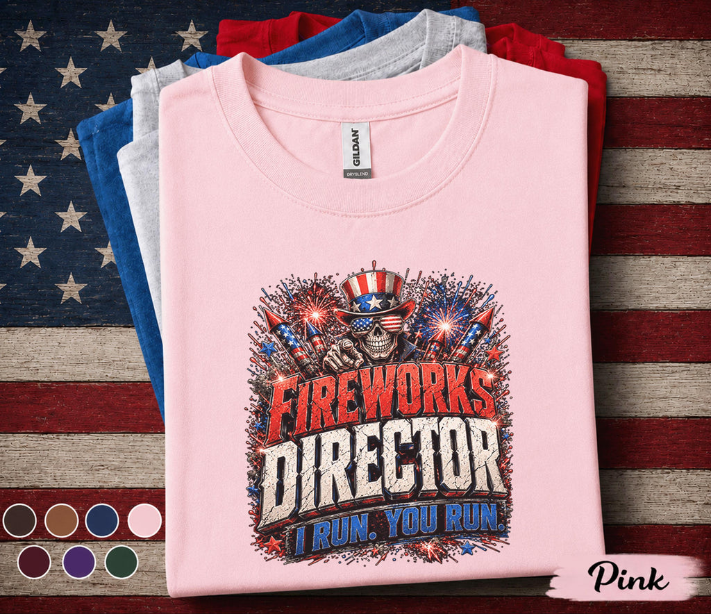 Fireworks Director Shirt, Funny 4th of July Tee, I Run You Run Patriotic Shirt, Independence Day Fireworks Lover USA Party Top Forth of July