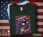 Respect The Drip Baseball Shirt, Patriotic Baseball Tee, American Flag Kids Boys Shirt, 4th of July Baseball Fan Gift Youth Forth of July