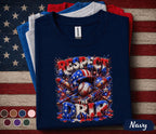 Respect The Drip Baseball Shirt, Patriotic Baseball Tee, American Flag Kids Boys Shirt, 4th of July Baseball Fan Gift Youth Forth of July
