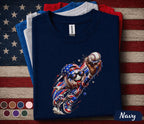 Patriotic Baseball Catcher Shirt, American Flag Baseball Drip Tee, Youth Boy 4th of July Baseball Fan Shirt, USA Sports Independence Day Top