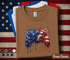 Patriotic Gamer Controller Shirt, American Flag Gaming Controller Tee, 4th of July Gamer Shirt, USA Video Game Lover Gift Top Forth of July