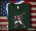 Patriotic Baseball Dabbing Shirt, American Flag Baseball Player Tee, Funny 4th of July Baseball Shirt, USA Sports Fan Gift Top Forth of July