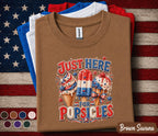 Just Here For Popsicles Shirt, Funny 4th of July Ice Cream Tee, Patriotic Summer Shirt, Independence Day Party Graphic Top Forth of July