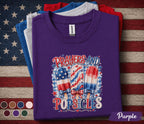 Prayers and Popsicles Shirt, Patriotic Popsicle Tee, Funny 4th of July Shirt, Independence Day Summer Party Graphic Top Forth of July
