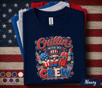 Chillin With My Crew Shirt, Patriotic Popsicle 4th of July Tee, Funny Independence Day Party Shirt, Red White Blue Summer Top Forth of July