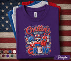 Chillin With My Crew Shirt, Patriotic Popsicle 4th of July Tee, Funny Independence Day Party Shirt, Red White Blue Summer Top Forth of July