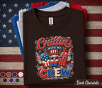 Chillin With My Crew Shirt, Patriotic Popsicle 4th of July Tee, Funny Independence Day Party Shirt, Red White Blue Summer Top Forth of July