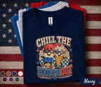 Chill The Fourth Out Shirt, Funny 4th of July Ice Cream Tee, Patriotic Popsicle Shirt, Red White Blue Independence Day Top Forth of July
