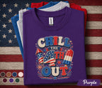 Chill The 4th Out Shirt, Funny 4th of July Popsicle Tee, Patriotic Independence Day Shirt, Red White Blue Summer Holiday Top Forth of July