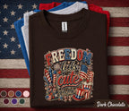 Freedom Looks Cute On Me Shirt, Patriotic 4th of July Tee, Red White Blue Independence Day Shirt, America Fireworks Party Top Forth of July