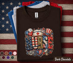 Patriotic Nurse Shirt, 4th of July Nurse Tee, American Flag Nursing Shirt, RN Independence Day Gift, Healthcare Worker Top Forth of July