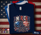 American Boy 4th of July Shirt, Patriotic Sunglasses Tee, Red White Blue Independence Day Shirt, USA Fireworks Celebration Top Forth of July