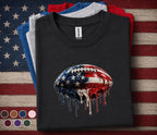 Patriotic Football Shirt, Kids Youth Boy 4th Of July Football Tee American Flag Football Shirt