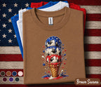 Patriotic Soccer Ice Cream Shirt, 4th Of July Soccer Tee, American Flag Soccer Lover Shirt, USA Independence Day Forth of July