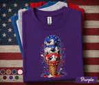 Patriotic Soccer Ice Cream Shirt, 4th Of July Soccer Tee, American Flag Soccer Lover Shirt, USA Independence Day Forth of July