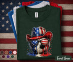 Patriotic Soccer Cowboy Shirt, 4th Of July Soccer Tee, American Flag Soccer Ball Shirt, USA Independence Day Sports Top Forth of July