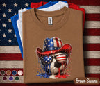Patriotic Soccer Cowboy Shirt, 4th Of July Soccer Tee, American Flag Soccer Ball Shirt, USA Independence Day Sports Top Forth of July