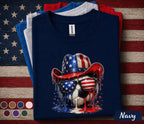 Patriotic Soccer Cowboy Shirt, 4th Of July Soccer Tee, American Flag Soccer Ball Shirt, USA Independence Day Sports Top Forth of July