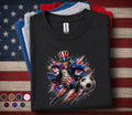 Uncle Sam Soccer Shirt, Patriotic Soccer Player Tee