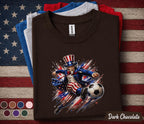 Uncle Sam Soccer Shirt, Patriotic Soccer Player Tee, 4th Of July Soccer Fan Shirt, American Flag Independence Day Sports Top Forth of July