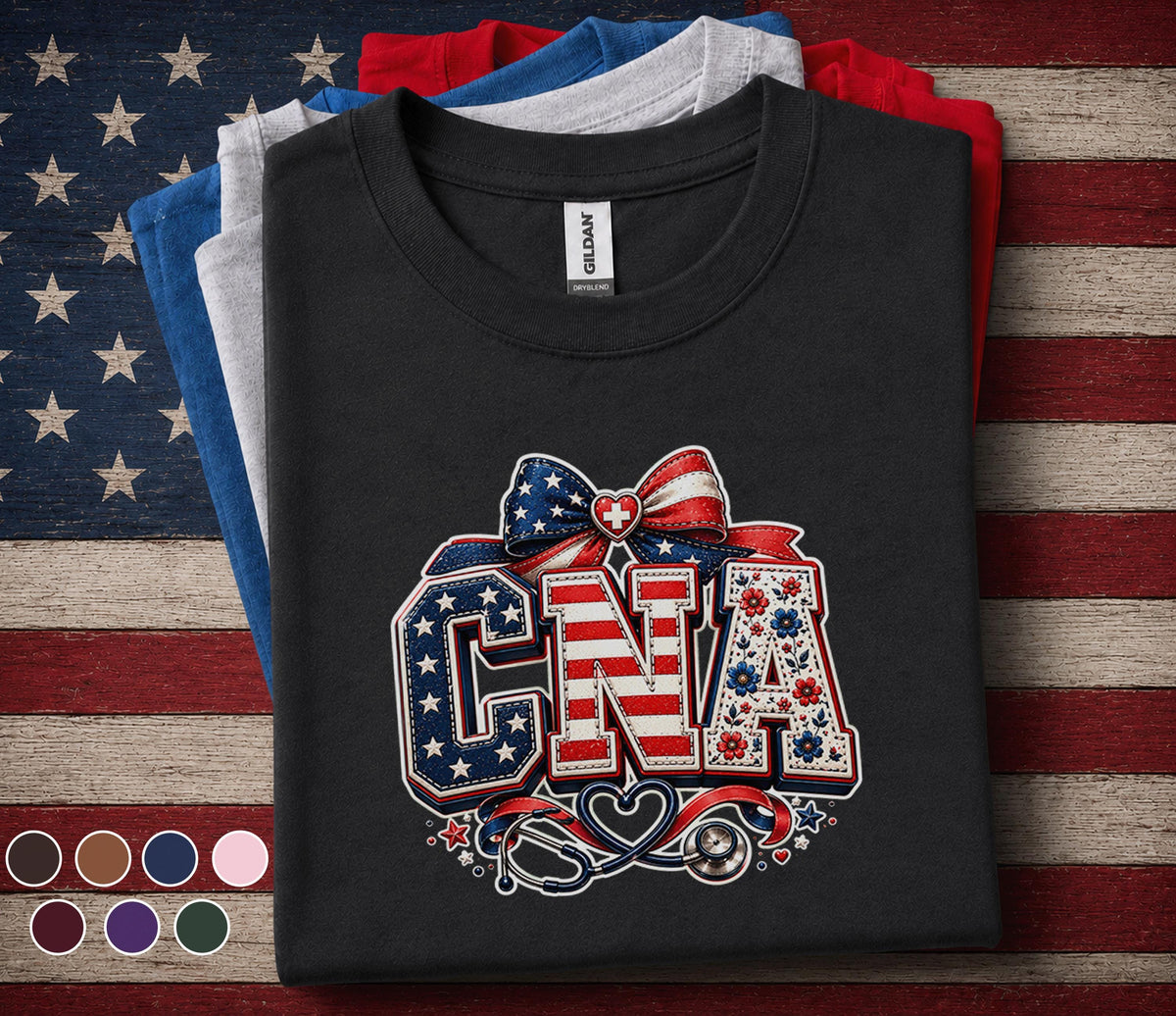 CNA Patriotic Nurse Shirt, Certified Nursing Assistant 4th Of July Tee