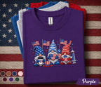 Patriotic Nurse Gnome 4th Of July Shirt, American Flag Healthcare Worker Tee, RN CNA Independence Day Gift, Medical Staff USA Forth of July