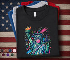 Statue Of Liberty Bubble Gum Shirt, Patriotic 4th Of July Tee, American Independence Day Graphic, USA Freedom Celebration Top Forth of July