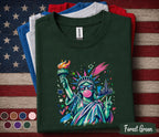 Statue Of Liberty Bubble Gum Shirt, Patriotic 4th Of July Tee, American Independence Day Graphic, USA Freedom Celebration Top Forth of July