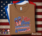 Flip Flops Fireworks Freedom Shirt, Patriotic 4th Of July Tee, American Flag Summer Vacation Top, Independence Day Party Shirt Forth of July