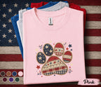 Patriotic Paw Print Shirt, 4th Of July Dog Lover Tee, American Flag Paw Print Shirt, USA Pet Mom Gift, Forth of July Puppy Lover Top