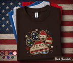 Patriotic Paw Print Shirt, 4th Of July Dog Lover Tee, American Flag Paw Print Shirt, USA Pet Mom Gift, Forth of July Puppy Lover Top