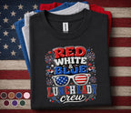 Red White & Blue Lunch Lady Crew Shirt, 4th Of July Lunch Lady Tee