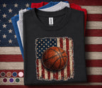 Patriotic Basketball Shirt, American Flag Basketball Tee