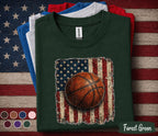 Patriotic Basketball Shirt, American Flag Basketball Tee, 4th Of July Basketball Player Shirt, USA Sports Fan Forth of July Gift