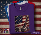 Patriotic Hockey Shirt, American Flag Hockey Tee, 4th Of July Hockey Player Shirt, USA Sports Fan Independence Day Gift Forth of July