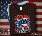 Red White & Blue Lunch Lady Crew Shirt, 4th Of July Lunch Lady Tee, Patriotic School Cafeteria Staff Shirt, Forth of July Gift