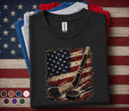 Patriotic Hockey Shirt, American Flag Hockey Tee