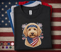 Patriotic Goldendoodle Shirt, 4th Of July Dog Lover Tee