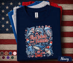 Red White and Fintastic Shirt Patriotic Ocean Animals Tee 4th of July Sea Life Shirt Independence Day Marine Life Gift Forth of July