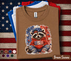 4th of July Raccoon Shirt, Patriotic USA Raccoon Tee, Cute American Flag Forth of July, Independence Day Party Shirt Gift for Kids Adults