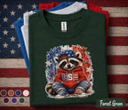 4th of July Raccoon Shirt, Patriotic USA Raccoon Tee, Cute American Flag Forth of July, Independence Day Party Shirt Gift for Kids Adults