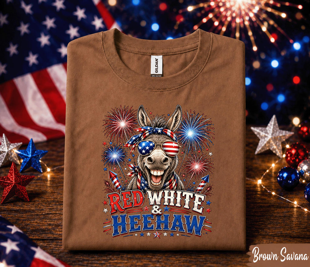 4th of July Donkey Shirt, Red White and Heehaw Tee, Patriotic Donkey Forth of July Shirt, Funny Independence Day USA Party Shirt Gift